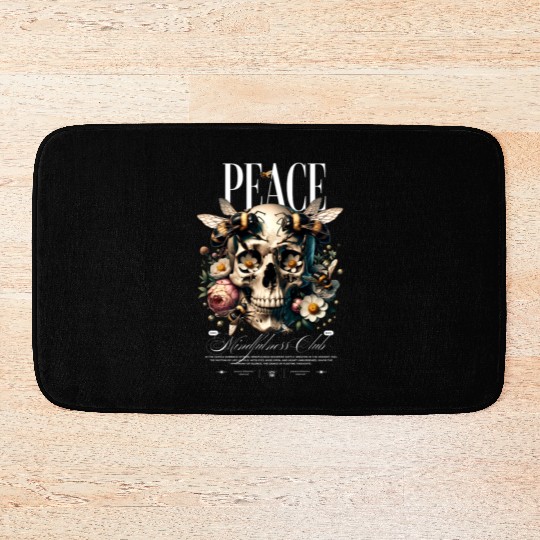 Rest In Peace skull Bath Mats