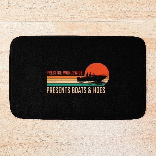 Vintage Retro Prestige Presents Boats And Hoes Bath Mats