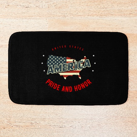 Betsy Flag pride and honor America First 1776 Bath Mats