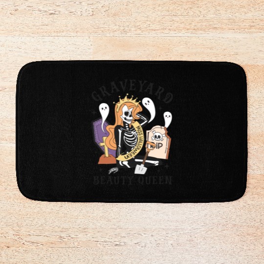Graveyard Beauty Queen: Spooky & Funny Halloween Bath Mats
