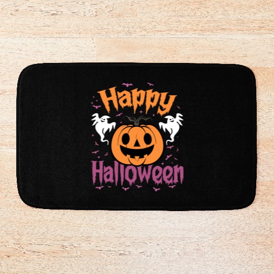 Trick Or Treat Happy Halloween Funny Pumpkin 2024 Bath Mats