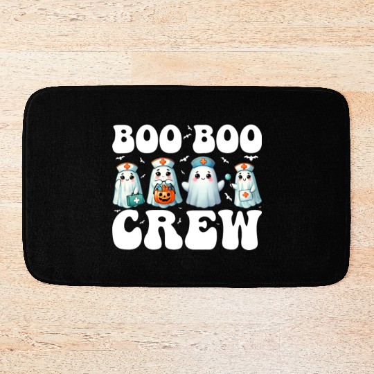 Boo Boo Crew Nurse Gifts Funny Halloween Costume Bath Mats