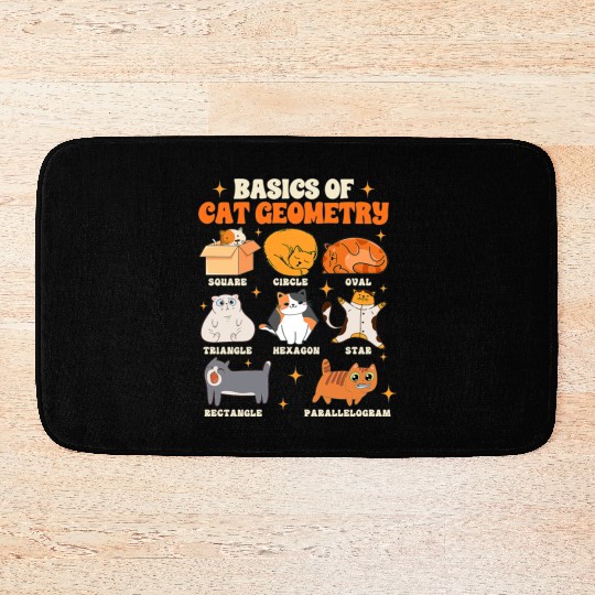 Math Teacher Life Teaching Basics Of Cat Geometry Bath Mats