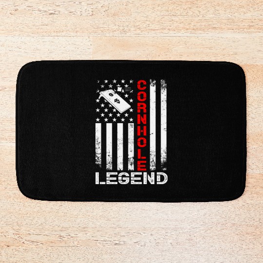 Cornhole Legend US American Flag Bath Mats