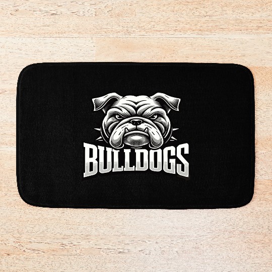 Bulldogs Mascot Back To School Team Spirit Bath Mats