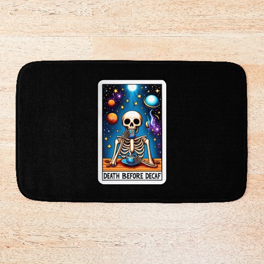 Tarot Card Collection - Death Before Decaf Bath Mats