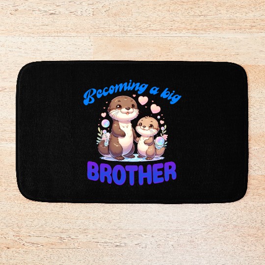 Soon I'll Be A Big Brother Sweet Otter Brother Bath Mats