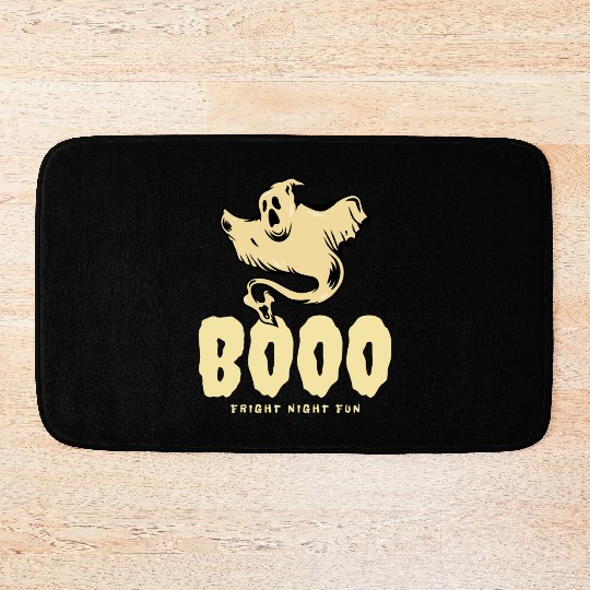 BOOO Fright Night Fun Ghost Halloween Bath Mats