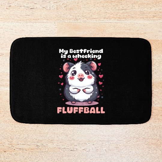 Guinea Pig My Best Friend Is A Wheeking Fluffball Bath Mats