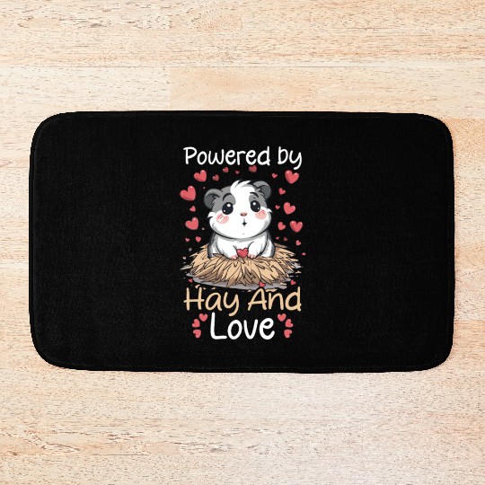 Guinea Pig Powered By Hay And Love Bath Mats