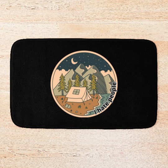 I hate people CampingVibes Bath Mats