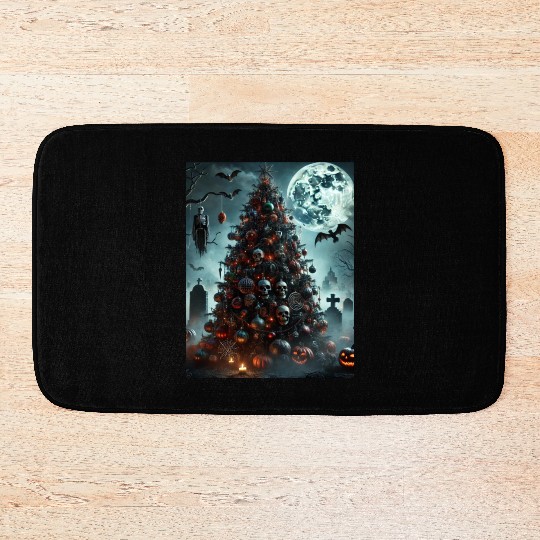 Halloween tree Bath Mats