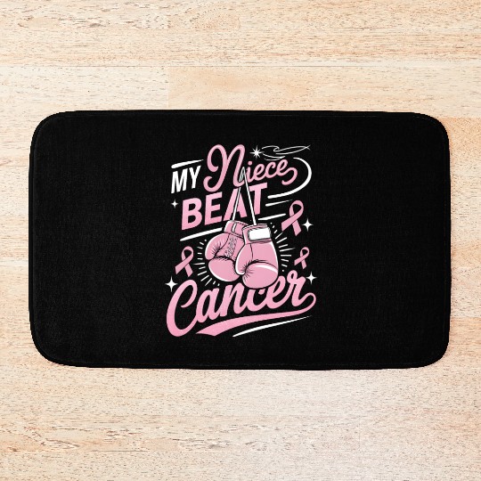 My Niece Beat Cancer Breast Cancer Awareness Bath Mats