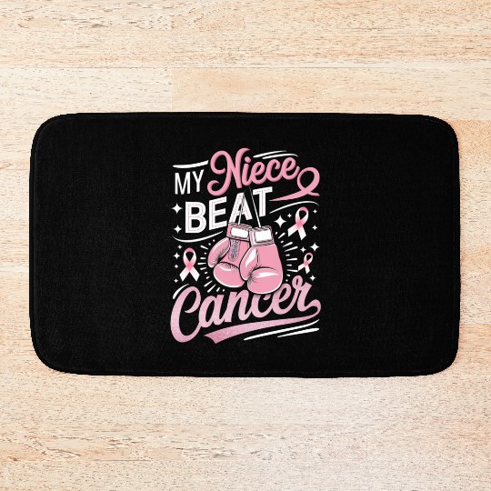 My Niece Beat Cancer Breast Cancer Awareness Bath Mats
