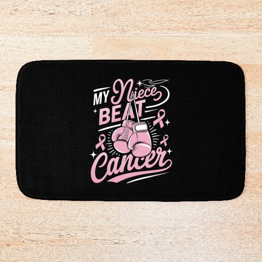 My Niece Beat Cancer Breast Cancer Awareness Bath Mats