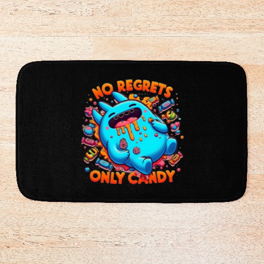 Disneyland Stitch Halloween No Regrets Only Candy Bath Mats