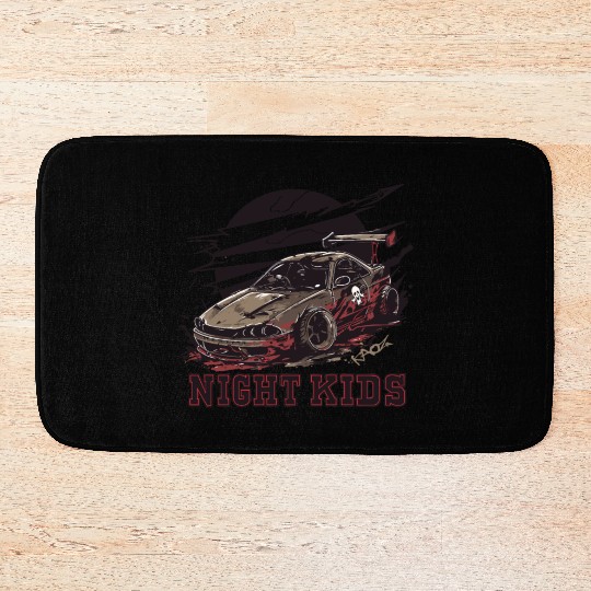 Trashy JDM Street Racer Night Kids Bath Mats