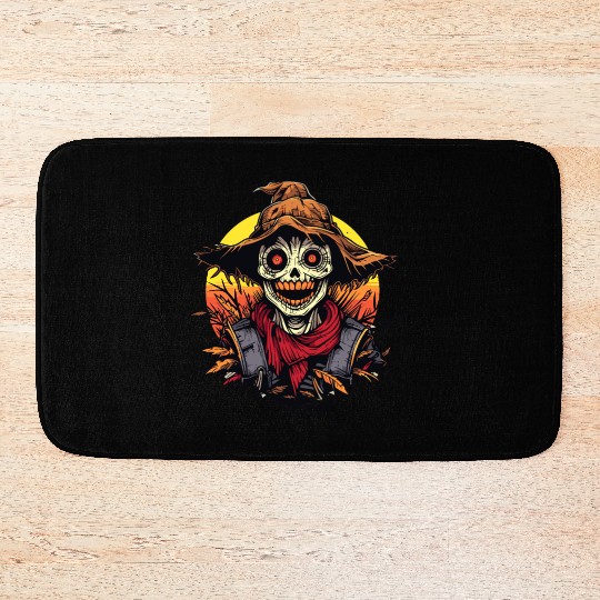 Cartoon Horror Scarecrow Bath Mats