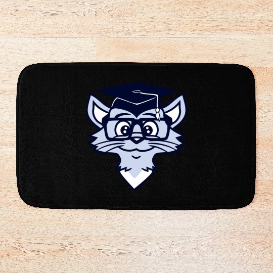 College Degree Cat School-leaving Certificate Pass Bath Mats
