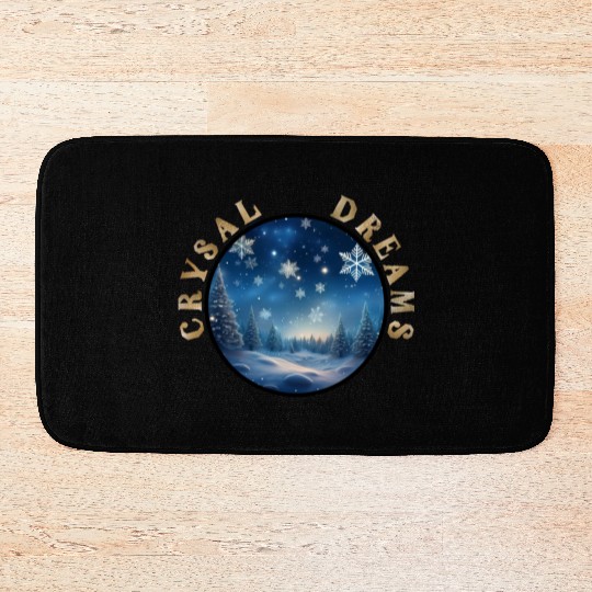 Winter's Embrace - A Crystal Clear Dream Bath Mats