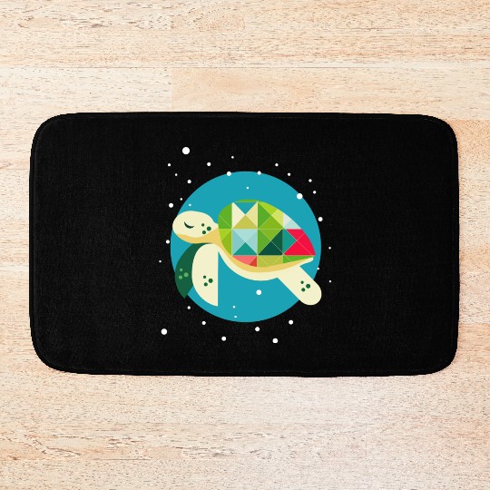 cute turtle - creative underwater world Bath Mats