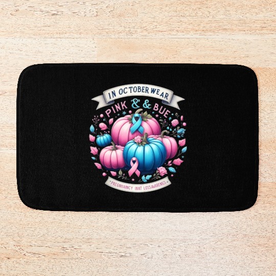 In October Wear Pink & Blue Pregnancy Infant Bath Mats