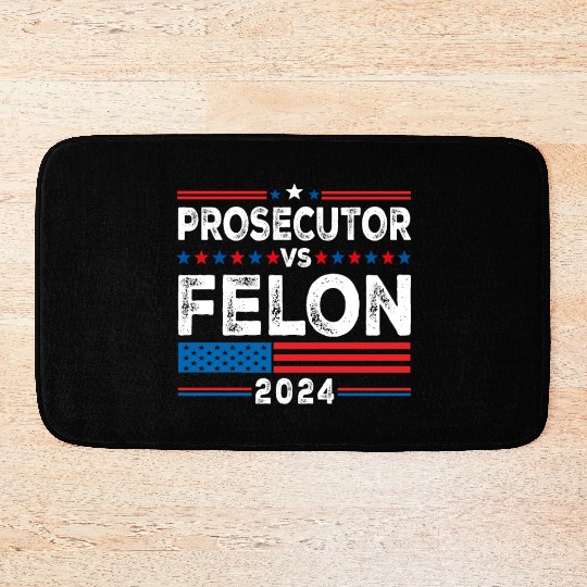 Funny Voting Election 2024 Prosecutor vs Felon Bath Mats