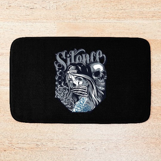 silence Chicano Vintage Design Bath Mats