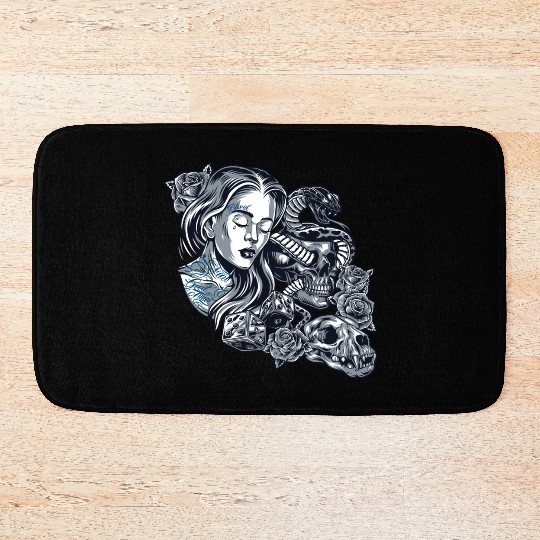 Blessed Chicano Vintage Street Art Graphic Bath Mats