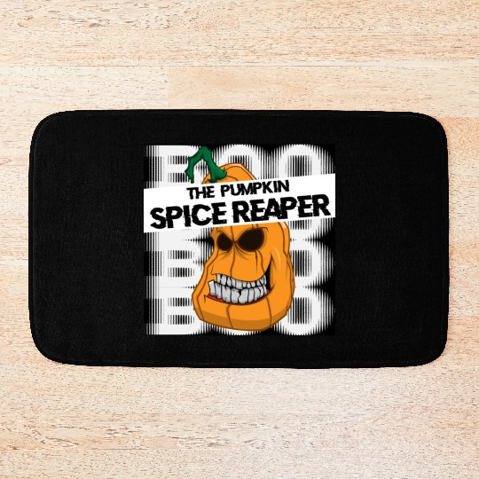 Pumpkin spice reaper halloween style coffee Bath Mats