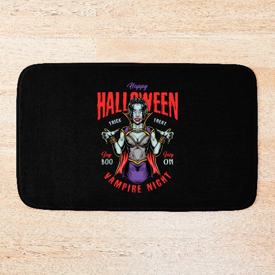 Halloween Vampire Night Bath Mats