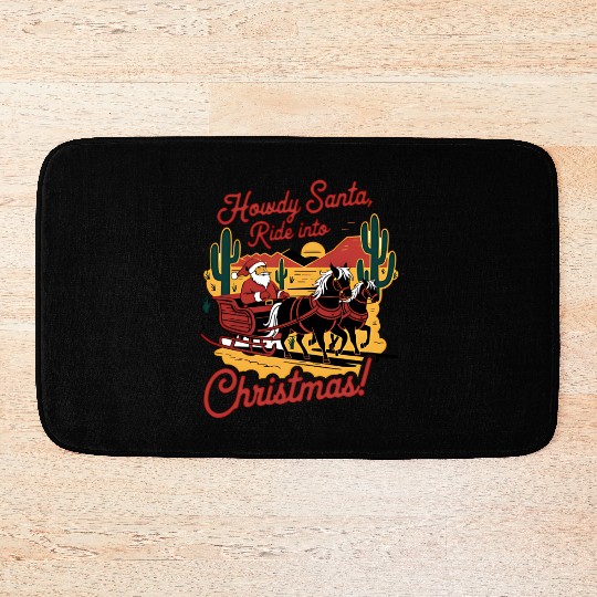 HOWDY SANTA Bath Mats