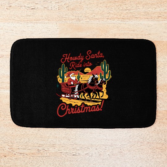 HOWDY SANTA Bath Mats