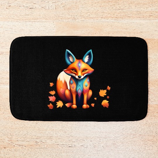 Fall Fox Alebrije Bath Mats