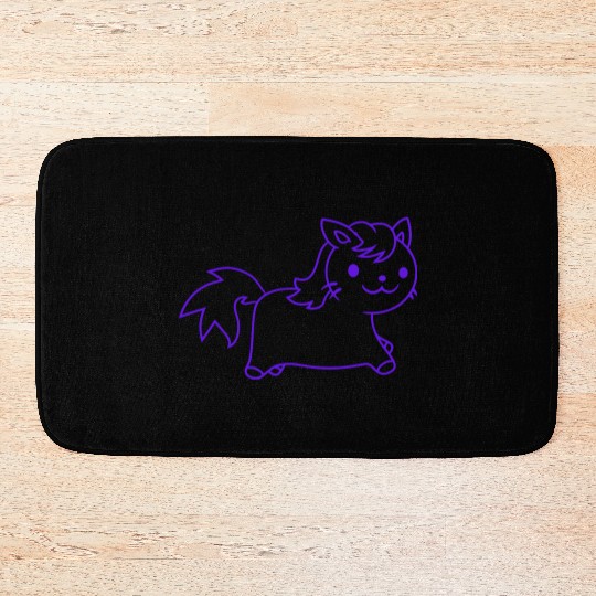 Little Pony Cat Face Little Small Horse Riding Fun Bath Mats