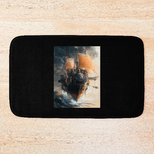 Steam Punk Ship Bath Mats