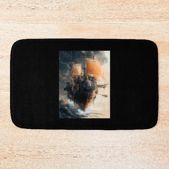 Steam Punk Ship Bath Mats