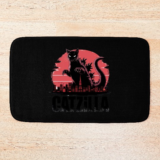 Catzilla: Fierce Feline Monster Bath Mats