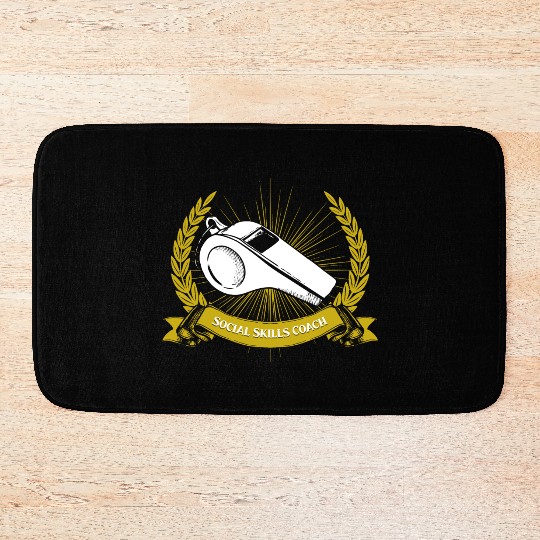 Social Skills Coach Confidence Funny Communication Bath Mats