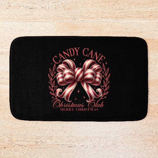 Candy Cane Christmas Club Bath Mats