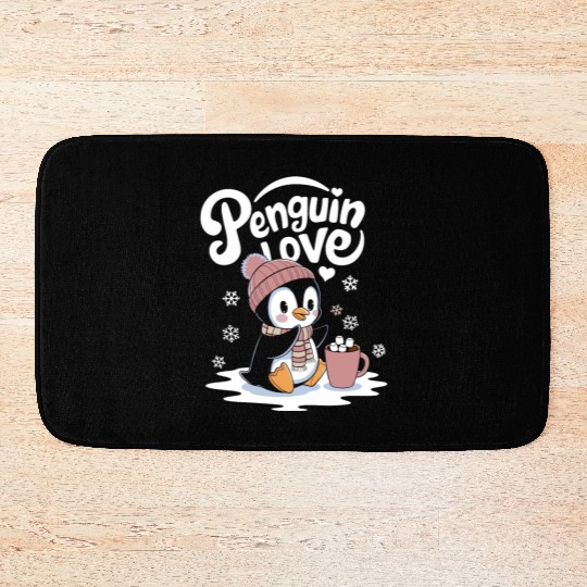 Penguin Love Winter Wonderland Cozy Vibes Bath Mats
