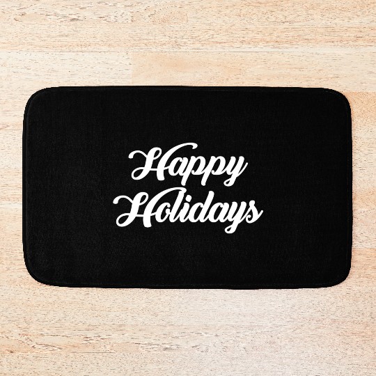 Happy Holidays Bath Mats