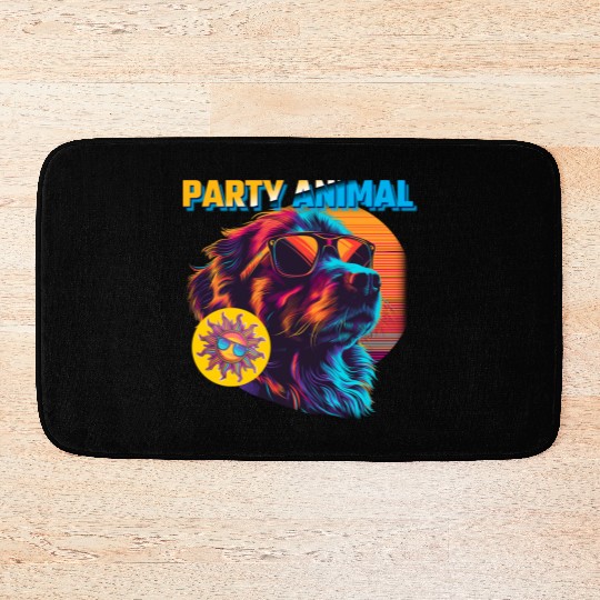 Party Animal Vintage Bath Mats