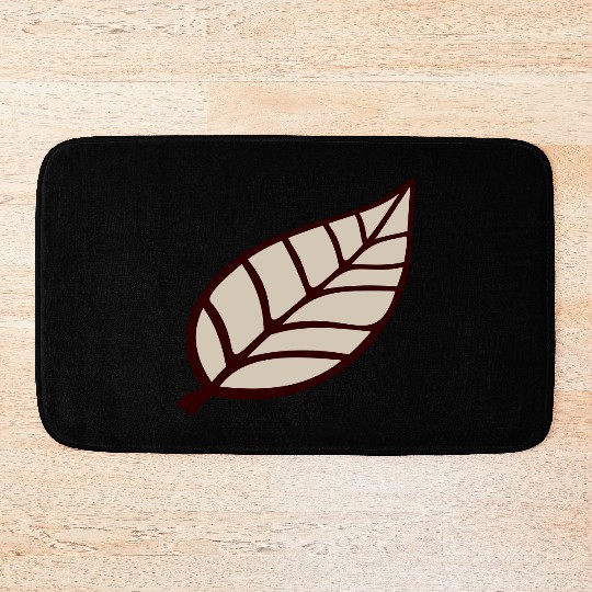 Small Pretty Leaf Brown Autumn Eco Tree Cool Leaf Bath Mats