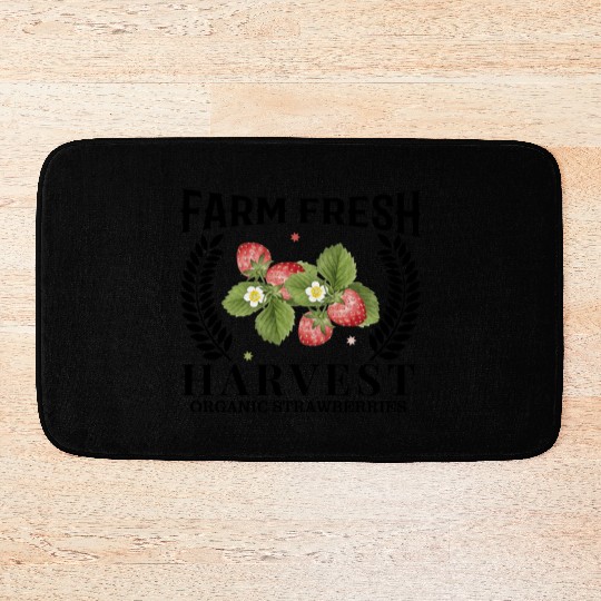 Farm Fresh Harvest, Strawberries Harvest Design Bath Mats
