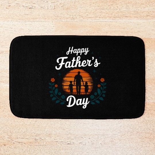 father's day happy father's day Bath Mats
