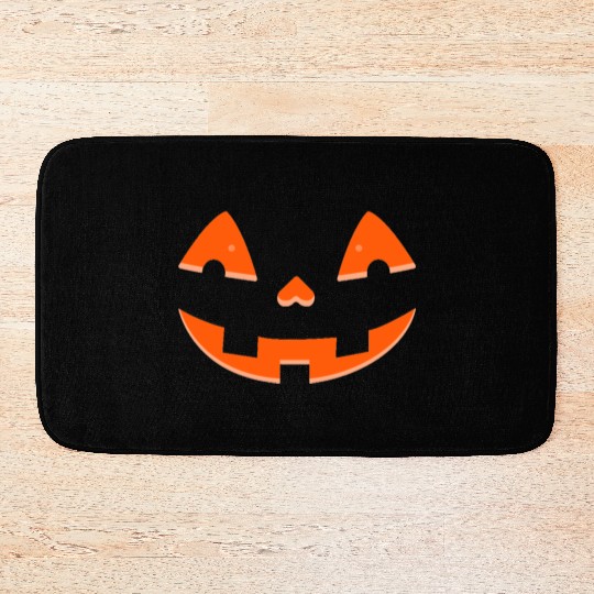 Face Halloween Pumpkin Fun Unisex for Men Women Bath Mats