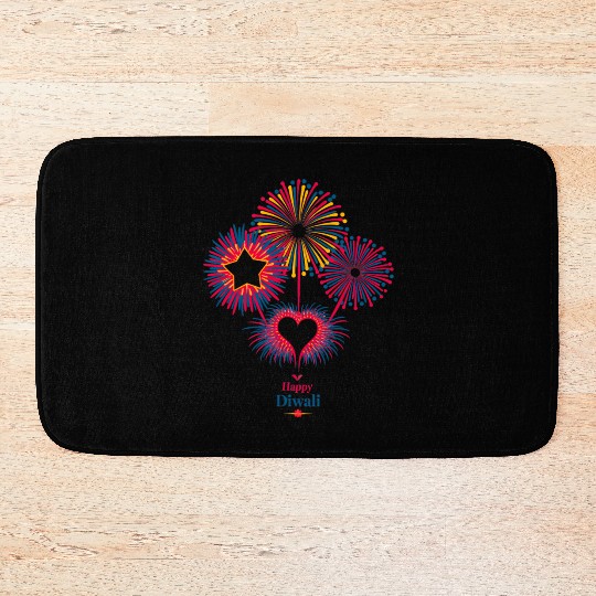 Fireworks for Diwali Celebration Bath Mats