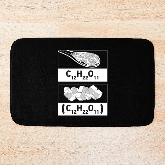 Sucrose Molecule Periodic Table Organic Chemistry Bath Mats
