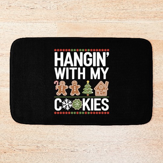 Hanging Cookies Gingerbread Gingerbread Sarcasm Bath Mats